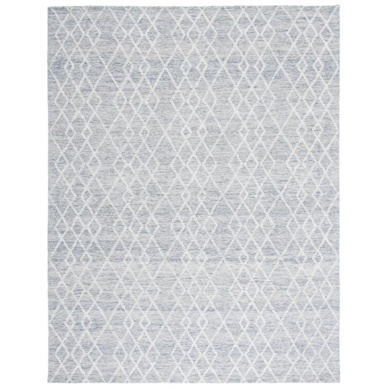 Goodwater Hand Tufted Indian Wool And Cotton With Latex Geometric Rug, Rectangle 9' x 12'
