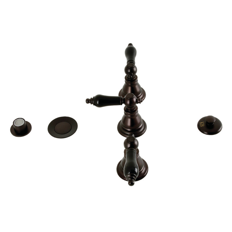 Robinet de bidet vertical à trois poignées Duchess, Bronze huilé