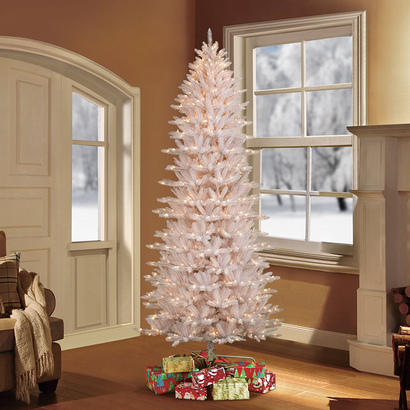 9' Lighted Artificial Fir Christmas Tree
