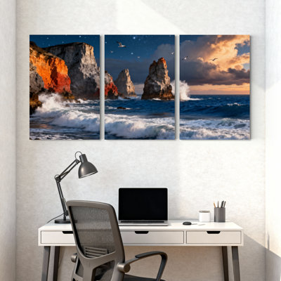 Ensemble de 3 reproductions d'art mural sur toile