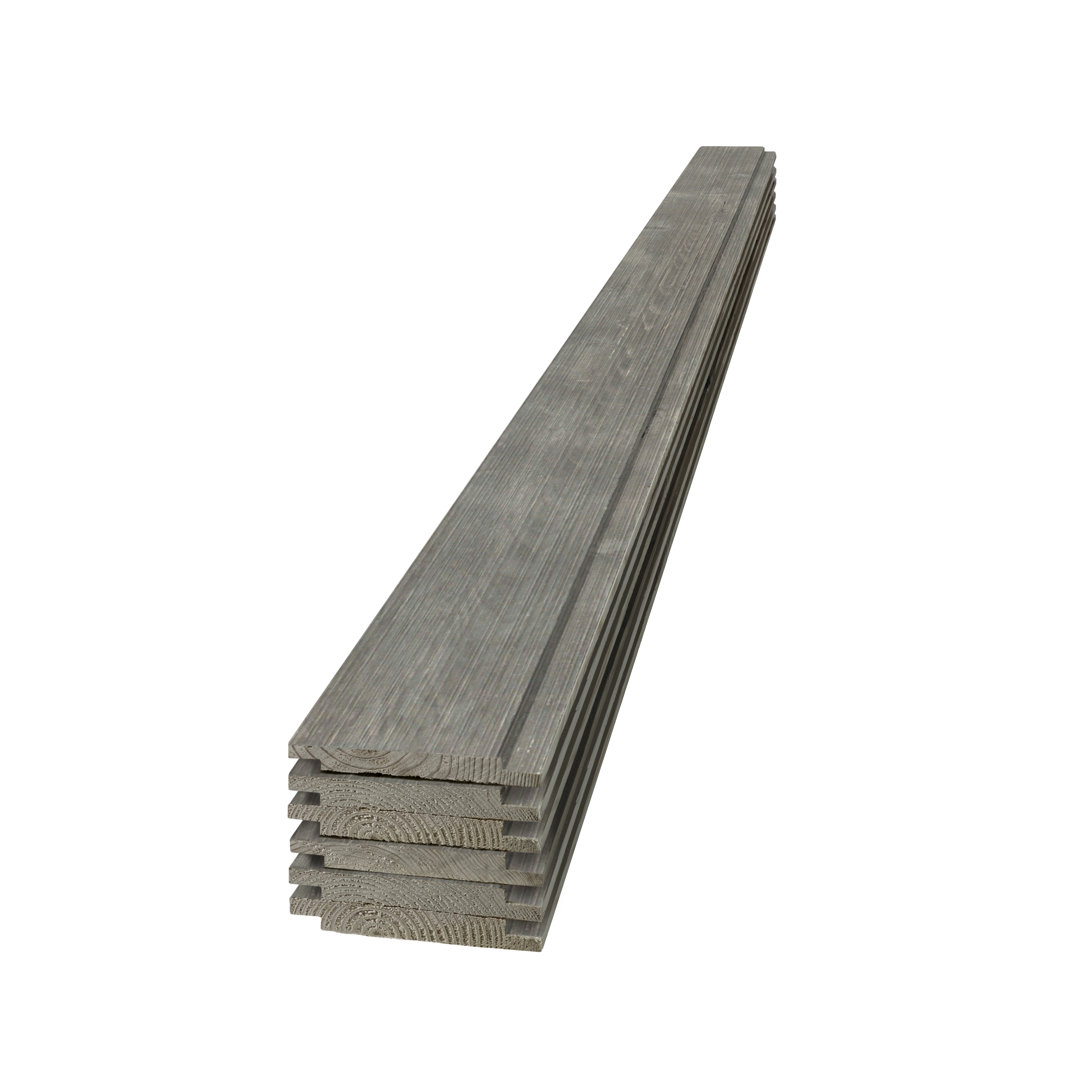 Edge 1 in. x 6 in. x 8 ft. Rustic Collection Shiplap Pine Board (Set of 6) Edge 