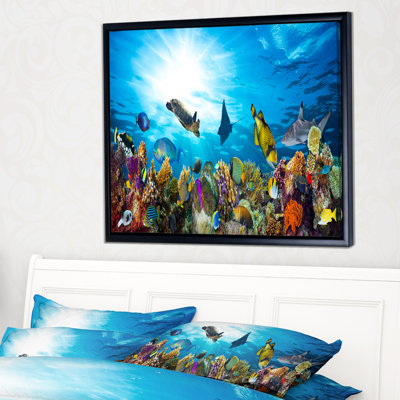 " Colorful Coral Reef With Fishes "