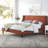 Nichaela King Size Modern Platform Bed Frame With Deluxe Wingback/Upholstered Bed Frame With Headboard/Wood Slat Support/Mattress Foundation-1234869029