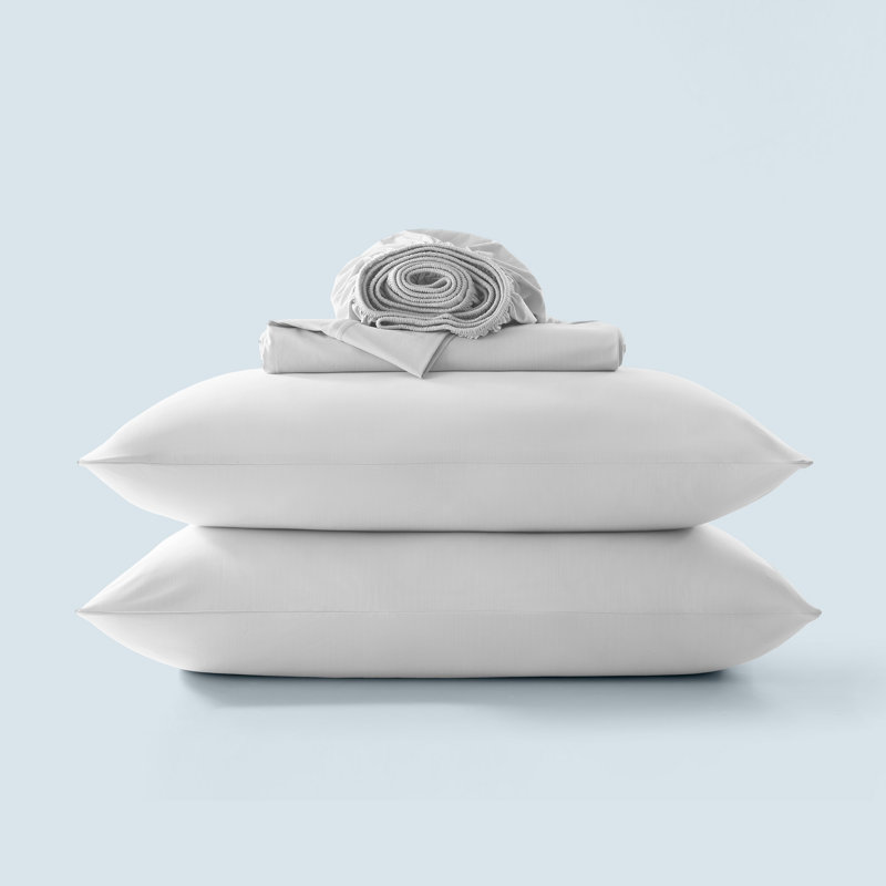 Sleep Zone Cooling Sheet Set, Twin Sheet Set with 1 Pillowcase, Gray