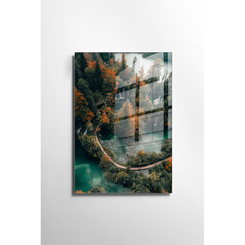 Superbe peinture murale en verre trempé 27,6 po x 39,4 po | 100% verre trempé, épaisseur: 0,16 pouce | Décoration élégante pour le salon ou le bureau, durable et facile à nettoyer, idée de cadeau parfaite