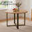 43.3‘’ Round Oak Dining Table, Space-Saving Solid Wood Kitchen Table-268243799
