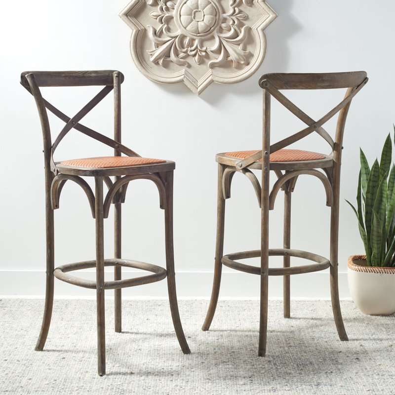 Tabouret Franklin, Gris érodé, Tabouret de bar (siège d'une hauteur de 30 po), Brun