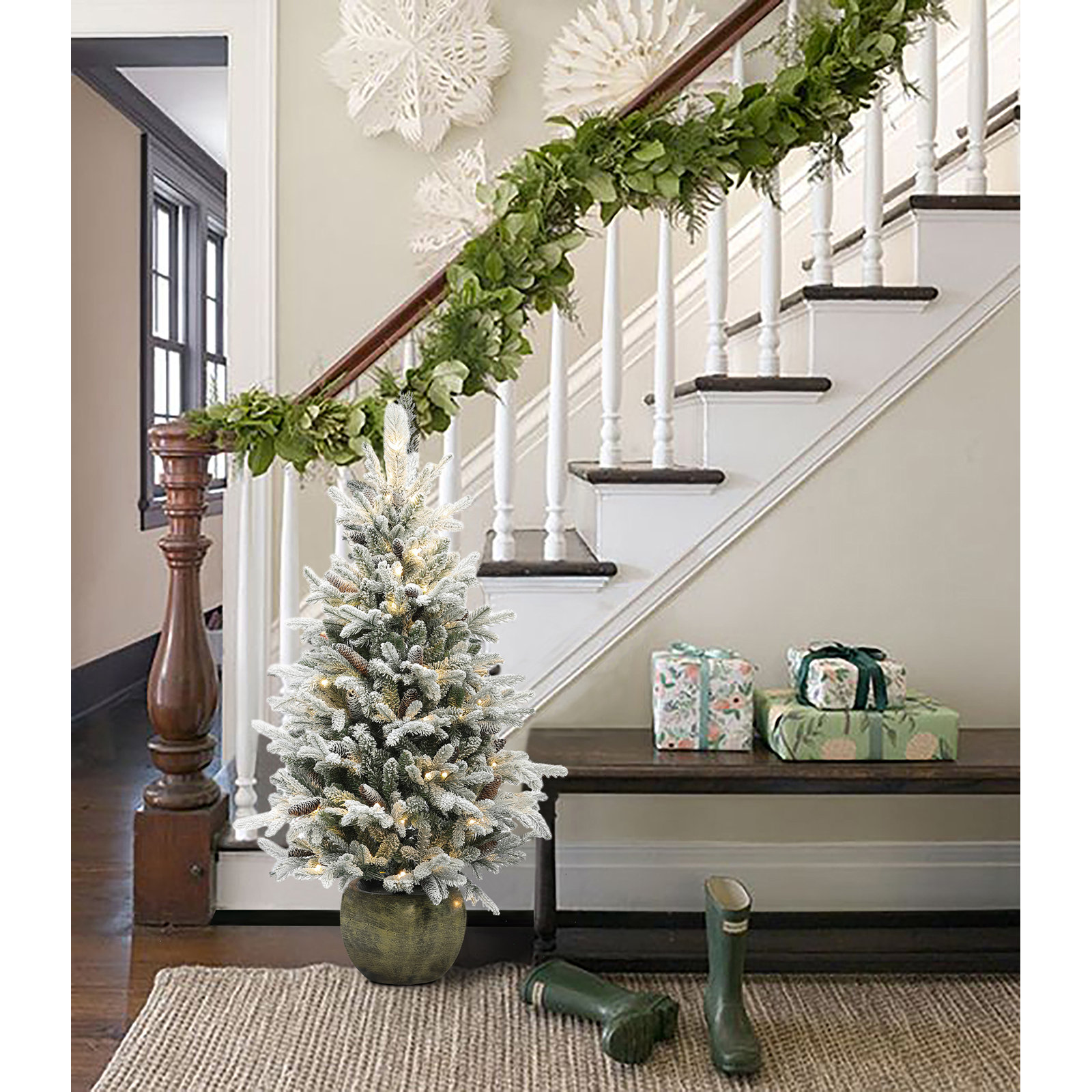 53.9' Lighted Pine Christmas Tree
