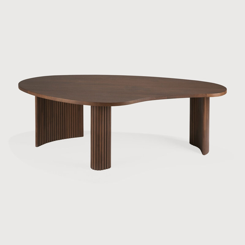 Boomerang Solid Wood Coffee Table, Brown