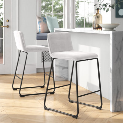 Beyonce Upholstered Counter Stool with Metal Frame