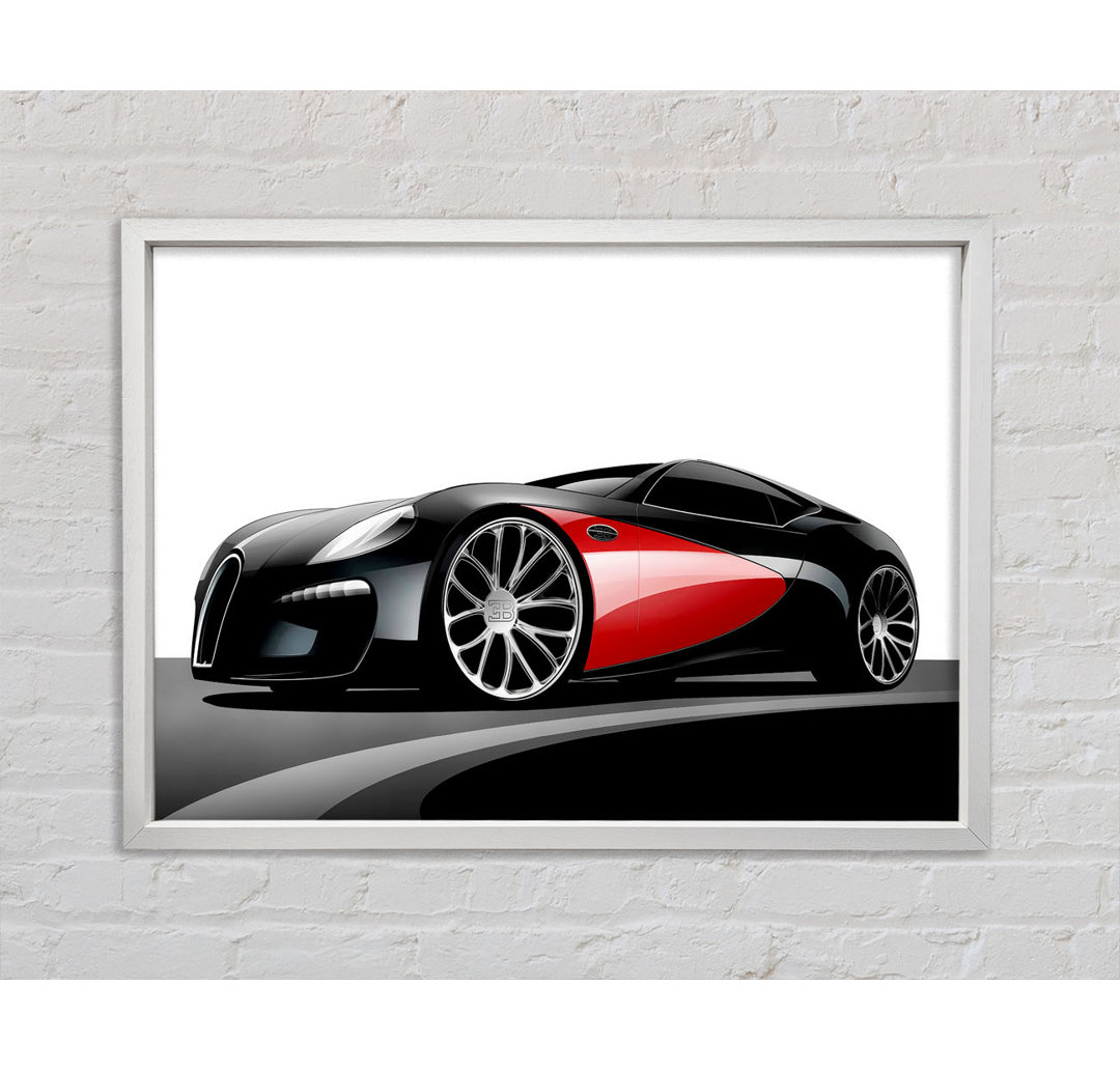 Bugatti Veyron Mean Machine - Einzelner Bilderrahmen Kunstdrucke auf Leinwand