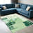 Green Abstract Patchwork carpet-easy to clean, machine-washable, soft and comfortable; suitable for door mats, kitchens, living rooms, bedrooms, corridors, and laundry areas. Easy to clean, durable carpet for home decoration.-129132156