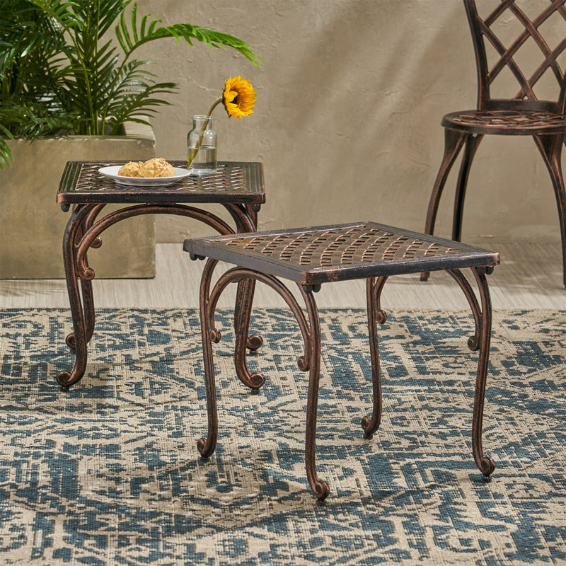Table de bout LAUGHLIN KD Cast [ensemble de 2 pièces]