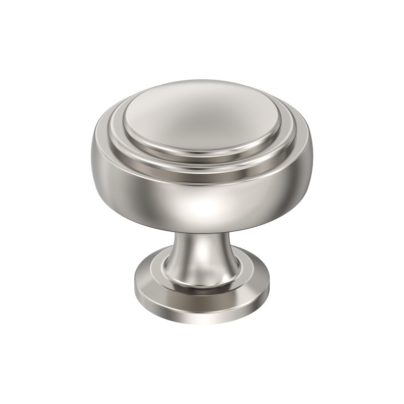 Poignée ronde Winsome de 1 1/4 po de diamètre, Nickel poli