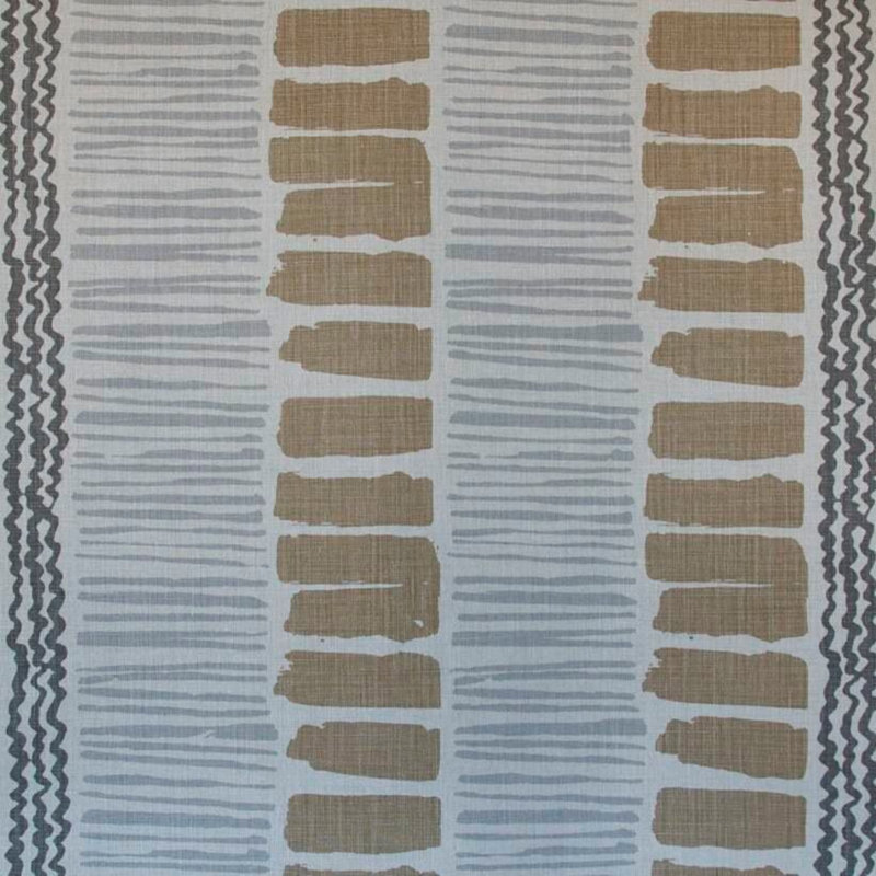 Saltaire Linen Fabric, Taupe/Gray/Charcoal