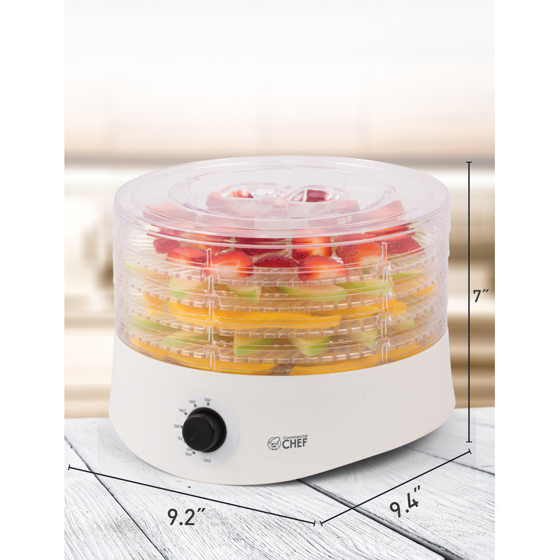 CHK Series Commercial Chef Food Dehydrator, Dehydrator Machine for Dehydrated Foods with 5 Drying Tray, White