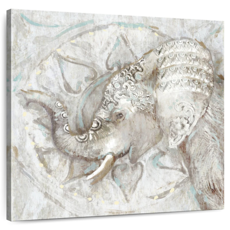 Brampt Ivory Elephant, 36" H x 36" W