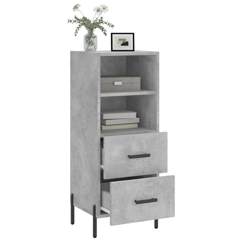 Mannuela Iron 1 - Door Rectangle Accent Cabinet, Concrete Grey
