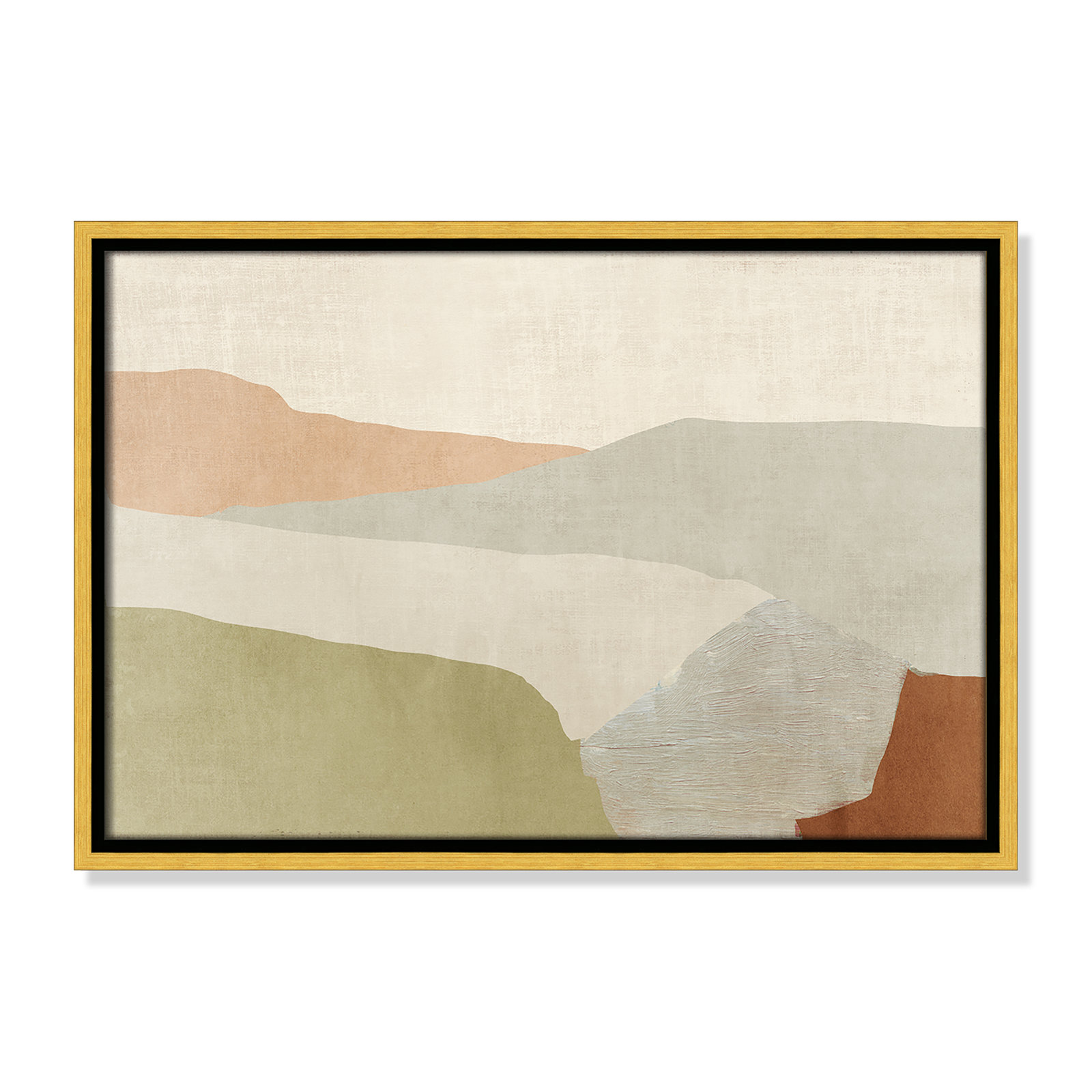 Elspeth "Pastel Views" Painting, 13.5" H x 19.5" W, Gold