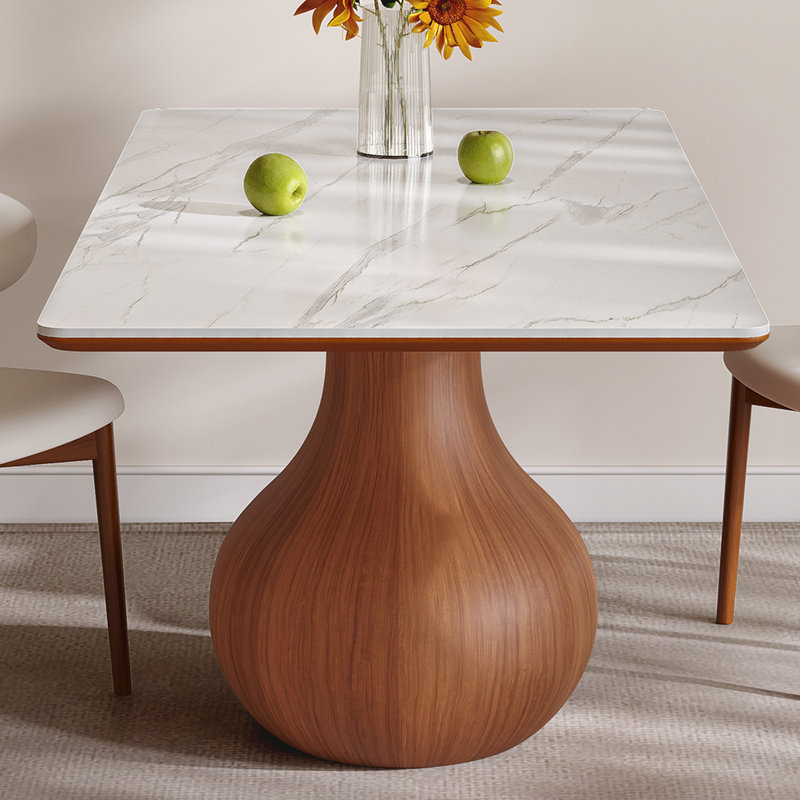Table de salle à manger Gullveig Farmhouse, H 29,52 po x L 62,99 po x l 31,49 po, Blanc neigeux