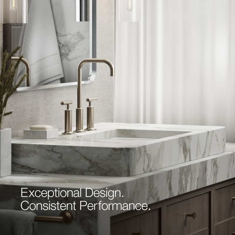 Purist Widespread Bathroom Faucet, Vibrant Brushed Bronze