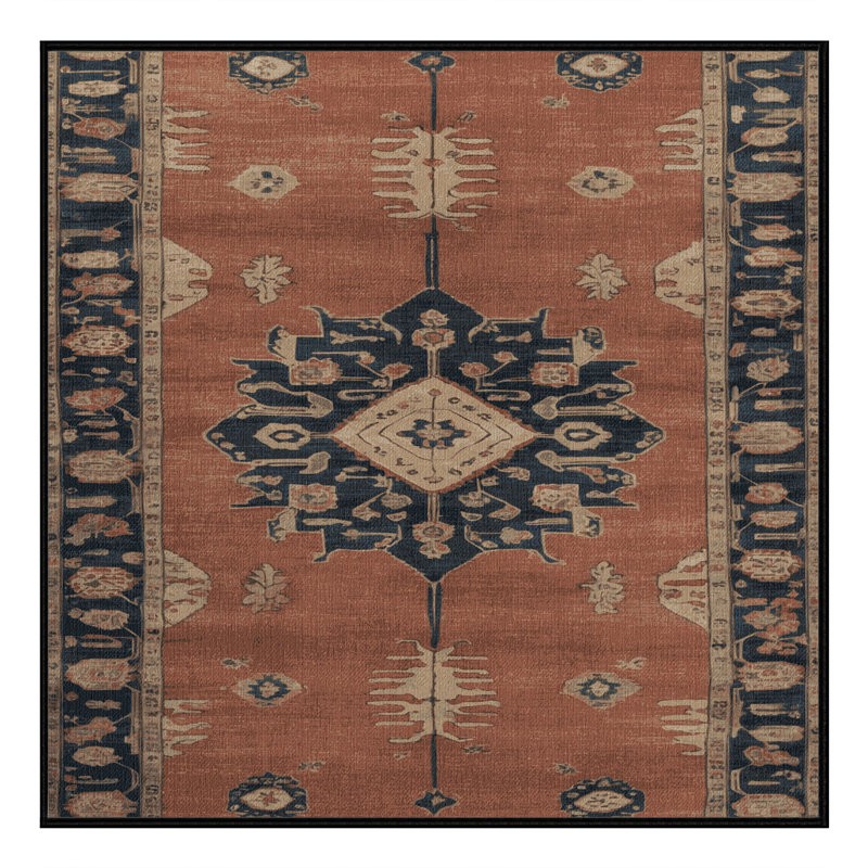 Machine Washable Overdyed Brown Area Rug