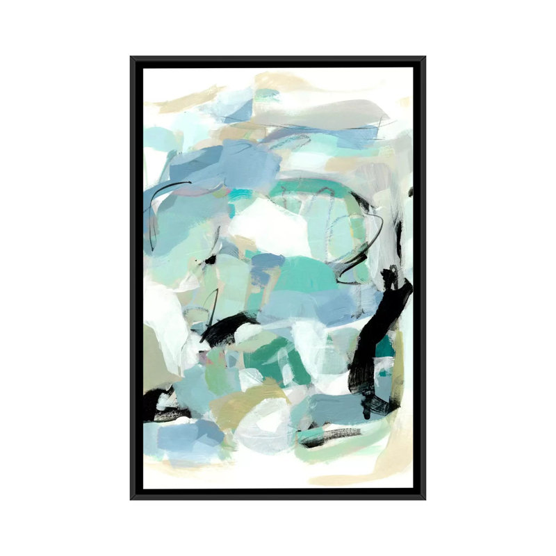 « doux spring iv », impression sur toile, H 26 po x l 18 po x P 1,5 po, Toile avec cadre noir, Pas de tapis