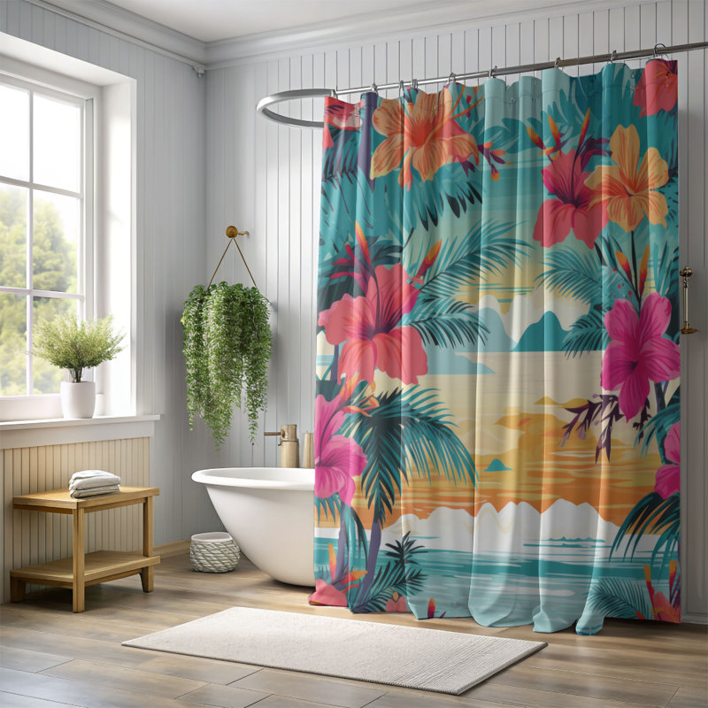 Archipelago - Rideau de douche Premium, H 74 po x l 71 po