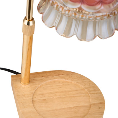 Wood USB Table Lamp