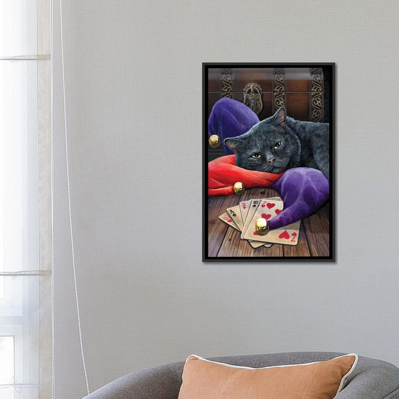 « bouffon », photographie sur toile, H 26 po x l 18 po x P 1,5 po, Toile avec cadre noir, Pas de tapis