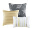 Courtepointe 6 pièces avec coussins décoratifs pour très grand lit / très grand lit. Watercolor Stripe Design A Look Look. Oreillers en microfibre doux et confortables, très grand. Chambre sereine paisible.-124308727-124308726