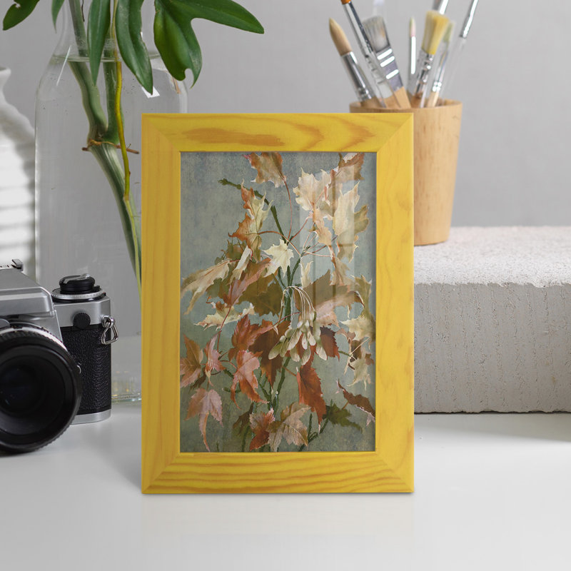 Automne antique II - impression encadrée avec verre, L 6 po x H 8 po x P 1 po, Cadre jaune
