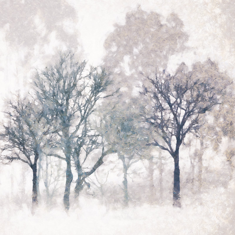 Winter Trees Cooled - Wrapped Canvas Painting, 76cm H x 76cm W x 3.8cm D