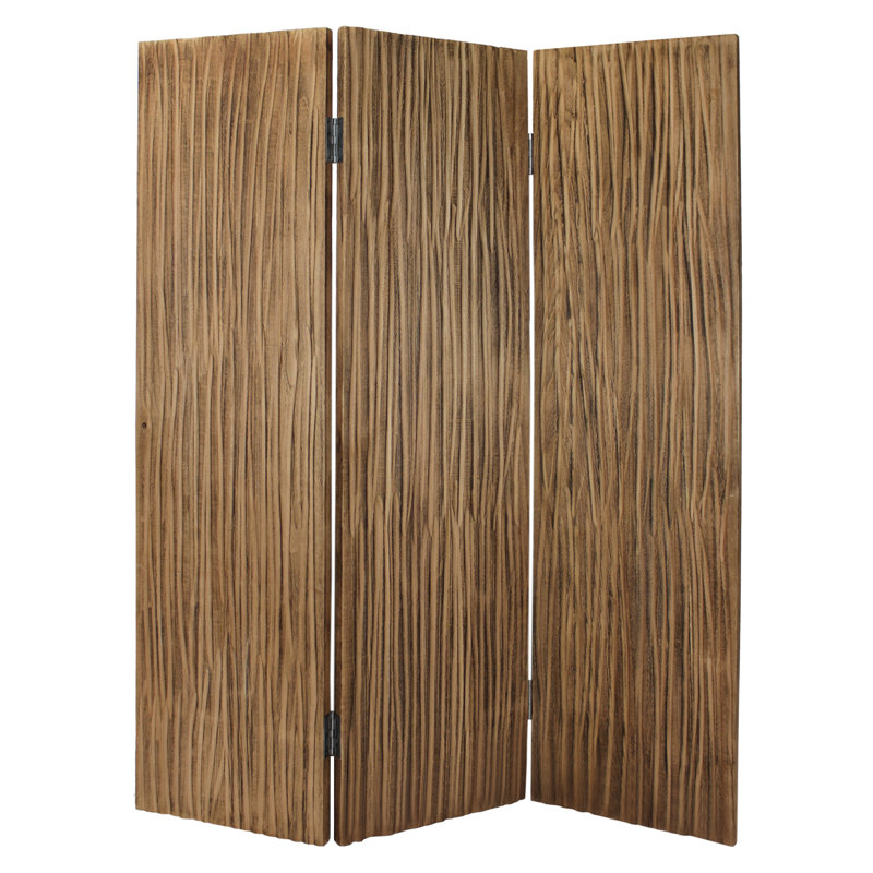 Cloison pliante en bois massif Mandalay, H 71 po x l 53 po x P 1 po