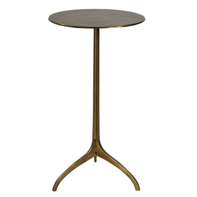 Table de bout à piédestal en aluminium Cal
