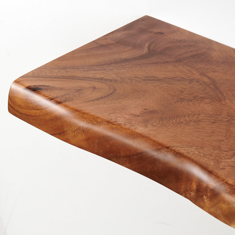 Acacia Wood Live Edge Wall Mounted Shelf, 1.4" H x 42" W x 8" D