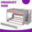 Lit superposé double compact avec gigogne, tiroirs de rangement pour escalier, éclairage à DEL intelligent et tablettes pour enfants-374715873