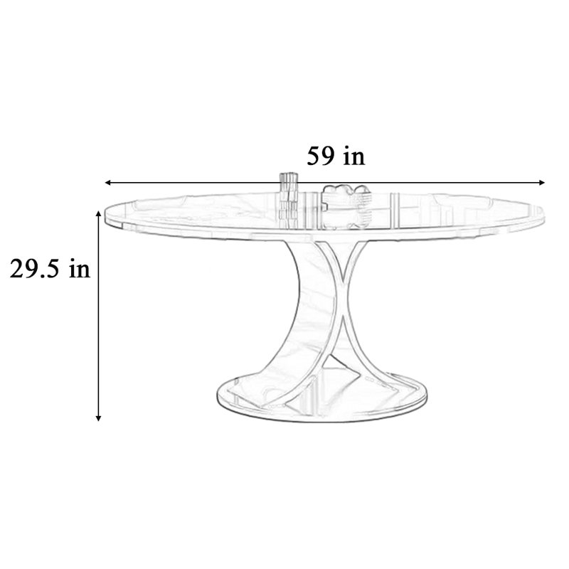 Table de salle à manger simple Advanced Advanced Home Modern, H 29,5 po x L 59 po x l 59 po, Blanc