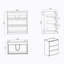 Armoire de plancher SANS lavabo, couleur grise, avec trois tiroirs