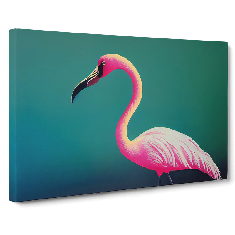 Epic Flamingo - Wrapped Canvas, 40cm H x 60cm W x 3cm D