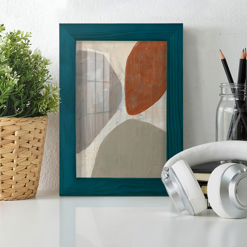 " Three Stones II ", 6" H x 4" W x 1" D, Blue