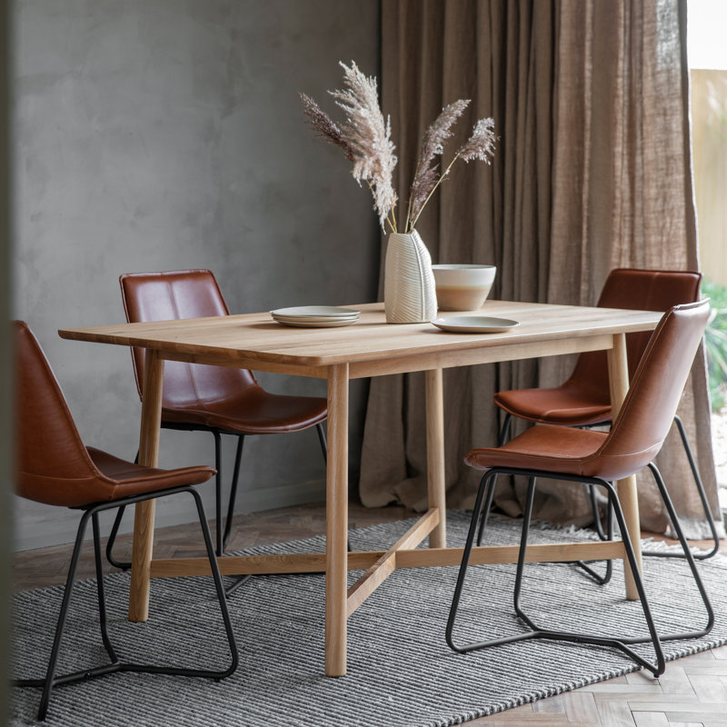 Blaze Oak Solid Wood Dining Table