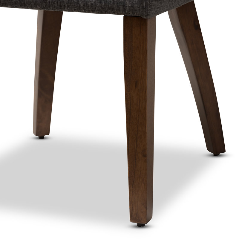 19'' H Upholstered Side Chair, Dark Gray