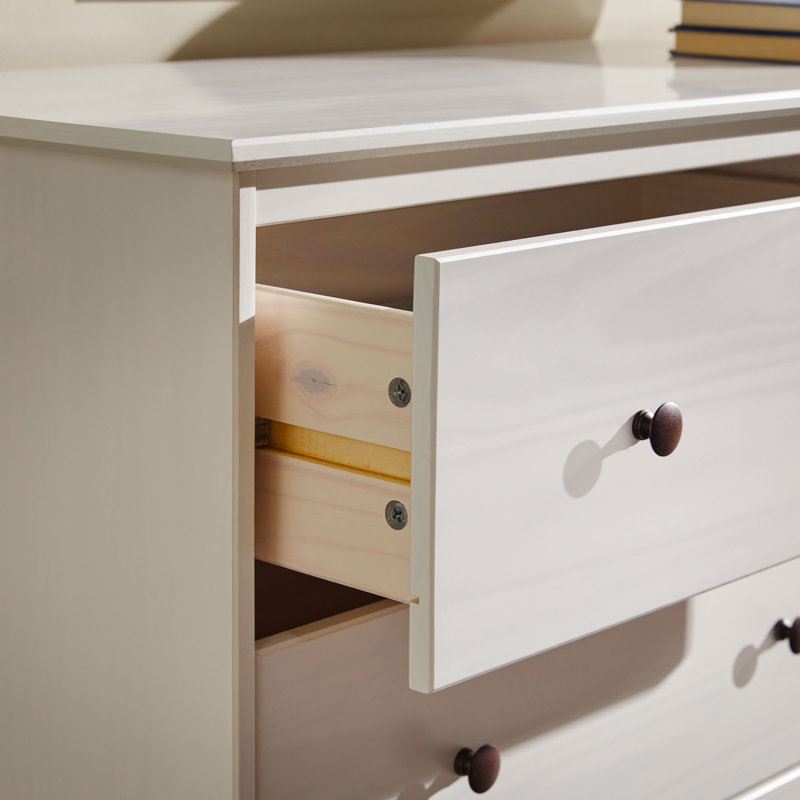 Commode double 6 tiroirs Haney, Blanc / pas robuste
