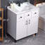 Meuble-lavabo simple sur pied Chrisna 30' avec comptoir en pierre