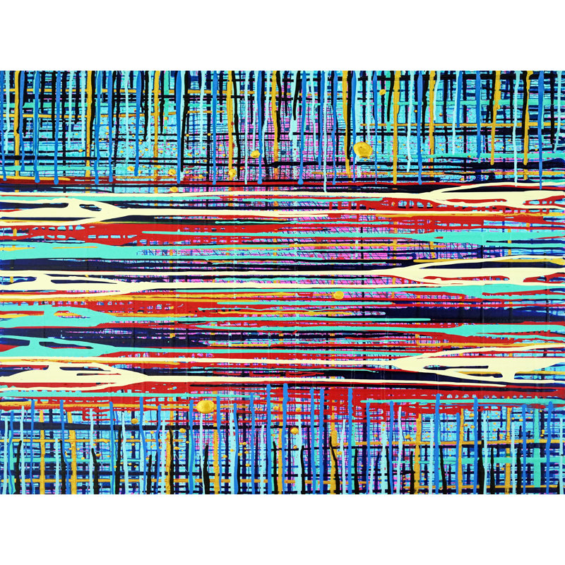 Stitched Landscape Print by Kari Souders, Wrapped Canvas, 24" H x 32" W