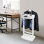 White Freestanding Sturdy Base Wooden Suit Clothes Coat Stand With Drawer