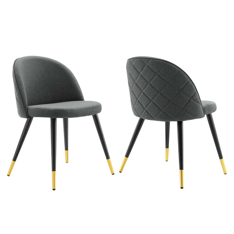 Chaises de salle à manger Cordial Performance - ensemble de 2, Polyester gris foncé