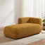 Chaise longue / grande chaise longue avec structure en bois massif, assise profonde et tissu doux, chaise d'appoint de salon pour la détente et la lecture, canapés Boucle