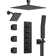 Dual Shower Heads System with Handheld Spray, Thermostatic Shower Faucet Set